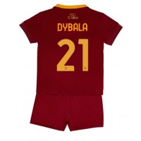 AS Roma Paulo Dybala #21 Hjemmebanesæt Børn 2022-23 Kortærmet (+ Korte bukser)